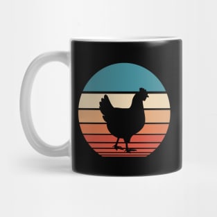 Chicken Retro Sunset Mug